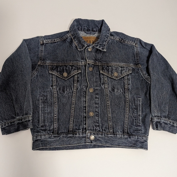 Vintage 2000 Gap Denim Trucker Style Jean Jacket Kids Boys or Girls Size Small - Picture 8 of 10